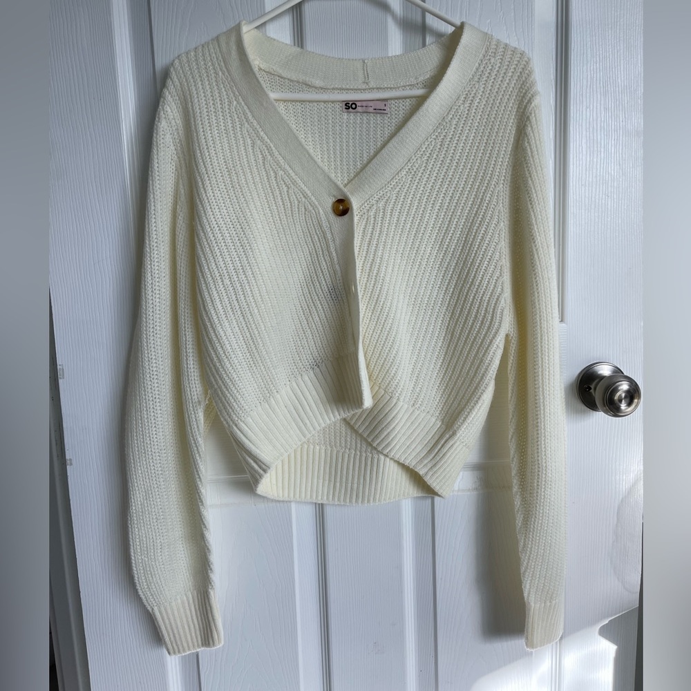 Knit White Cardigan